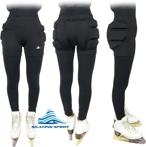 Miniatura 2 de Skating Spirit Pantalones cortos acolchados protectores para el coxis de la cadera y los glúteos para hielo patinaje sobre ruedas, patinaje sobre