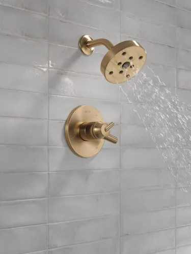 Miniatura 2 de Delta Faucet Trinsic Serie 14, juego de ducha de una sola función con cabezal H2Okinetic de un solo pulverizador, cromado T14259