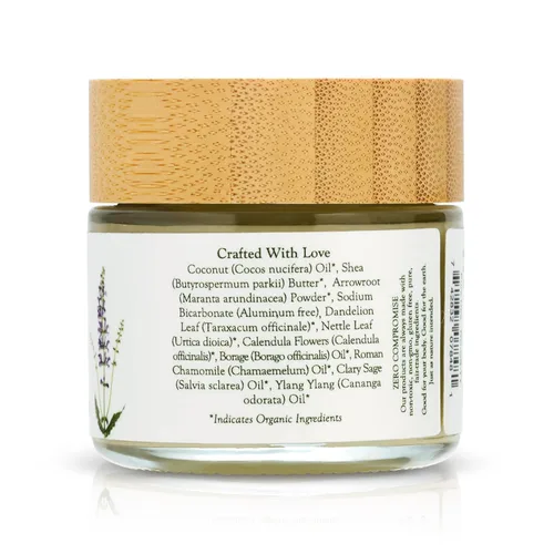 Miniatura 2 de Desodorante puro y orgánico para mujeres y hombres, desodorante sin aluminio, sin parabenos, vegano, manzanilla romana, salvia clara, ylang ylang