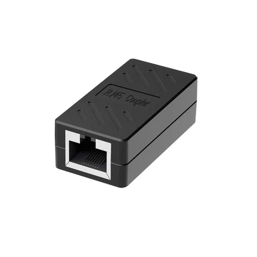 Dingsun Acoplador RJ45, extensor Ethernet hembra a hembra, acoplador Ethernet para Cat7, Cat6, Cat5, Cat5 (1 paquete, negro)