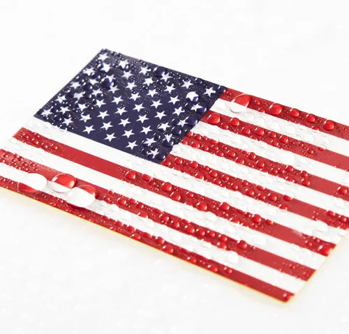Miniatura 2 de CANTENDO 5 calcomanías adhesivas de la bandera de Estados Unidos, calcomanías reflectantes de vinilo para automóvil, para parachoques de ventana