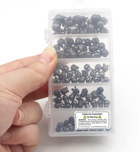 Miniatura 7 de Juego de 100 pesos de pesca, pesas redondas extraíbles de plomo dividido, pesas de huevo de plomo de pesca pequeñas, accesorios de pesca