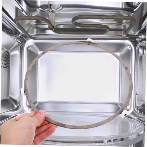 Miniatura 6 de Soporte para plato giratorio de microondas, rodillos de placa giratoria de vidrio, compatible con la mayoría de microondas, soporte de plástico