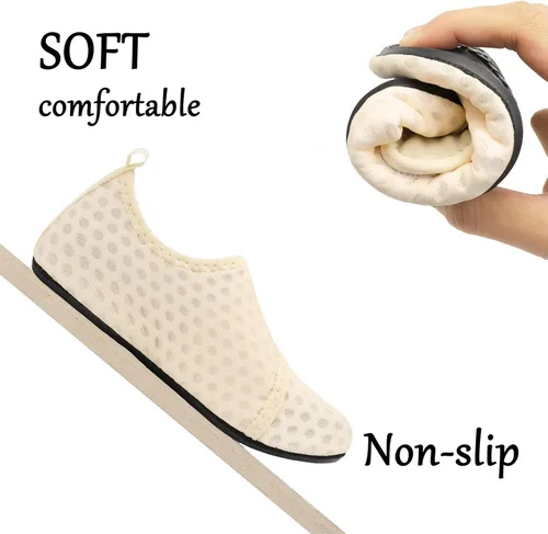 Miniatura 5 de Scurtain - Zapatos acuáticos para niños, calcetines acuáticos de secado rápido con sensación de pies descalzos para niños, niñas y bebés con suela