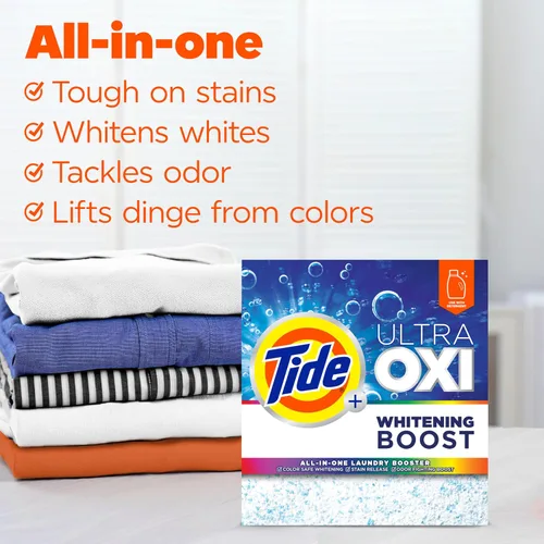 Miniatura 3 de Tide Ultra Oxi - Potenciador de blanqueamiento, 57 onzas, potenciador de lavandería todo en uno, blanqueamiento seguro, luchador de manchas y olores