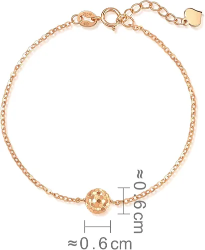 Miniatura 6 de CHOW SANG SANG Pulsera de cuentas de oro rosa de 18 quilates para mujer 92530B