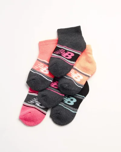 Miniatura 3 de New Balance Calcetines de bebé para niña, paquete de 6 calcetines de corte de cuarto (bebéniño)