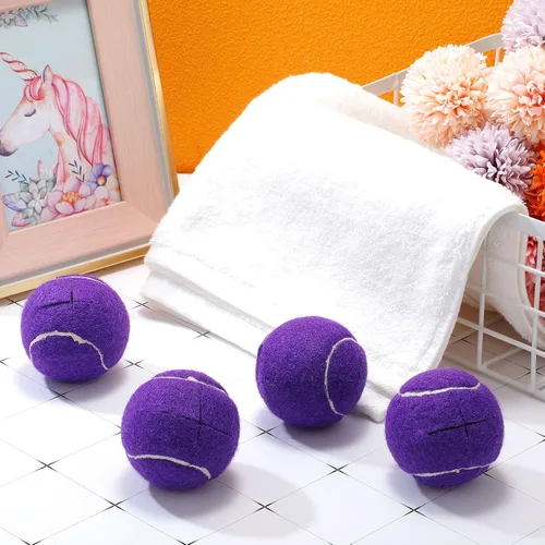Miniatura 7 de Macarrie 16 pelotas de tenis precortadas para sillas, sillas de pelota de tenis, cubiertas de pies para patas de muebles para aula, protección