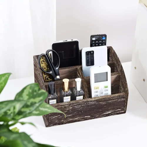 Miniatura 9 de OKSQW Caja de control remoto de madera (Negro-S)