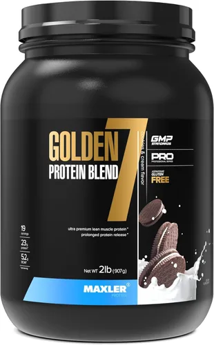 Miniatura 10 de Maxler Golden 7 Protein Blend - Proteína en polvo para ganancia muscular y recuperación - Polvo de proteína de vainilla de 2 libras