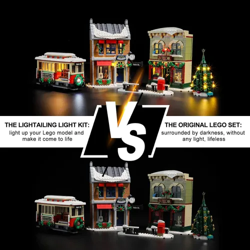 Miniatura 5 de LIGHTAILING Luz para Lego-10308 Christmas-High-Street - Kit de iluminación LED compatible con el modelo de bloques de construcción Lego - NO