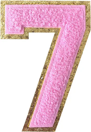 Miniatura 145 de GYGYL - 3 parches de letras deportivas de felpilla con purpurina, parches para planchar de tamaño grande para decoración de disfraces