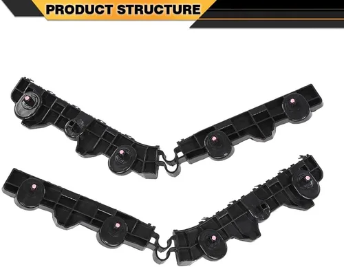 Miniatura 2 de CNNELL Juego de soportes de parachoques trasero izquierdo y derecho compatible con Nissan Altima Platinum, S, SL, SR, SV 2019-2023/Edition ONE negro