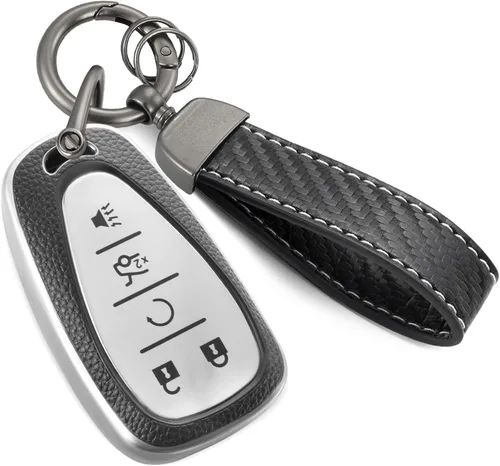 Miniatura 43 de Funda para llavero Buick con llavero de cuerda trenzada de metal, funda suave mejorada para Avenir Envision Encore Chevy Suburban Tahoe GMC Yukon