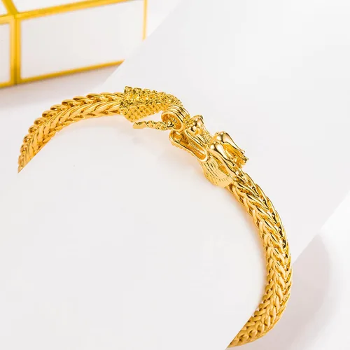 Miniatura 4 de H&Beautimer Pulsera de cadena de dragón de plata de ley 925 de moda, 5MM-7 "8" 9" Brazalete de eslabones laterales gruesos sólidos para hombre
