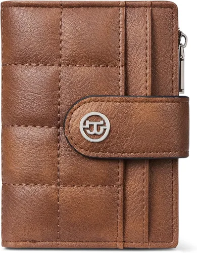 Miniatura 16 de BOSTANTEN - Cartera pequeña para mujer de cuero con bloqueo RFID, tarjetero plegable compacto con cremallera y bolsillo para monedas, Pequeña