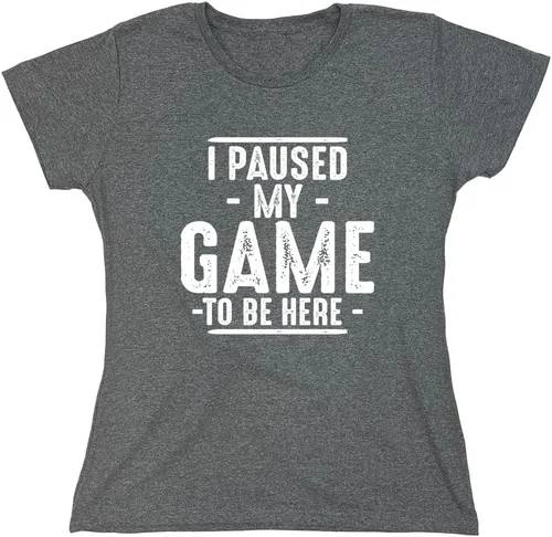 Miniatura 30 de Camiseta divertida con texto en inglés "I Paused My Game to Be Here" para hombre