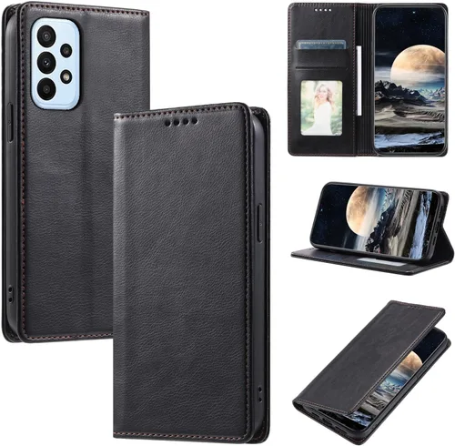 Miniatura 67 de Funda de cuero compatible con Google Pixel 7, compatible con Google Pixel 7 5G GVU6C GQML3 Flip Folio PU Funda de cuero negro