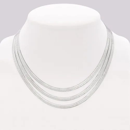 Miniatura 4 de Ross-Simons Collar de espiga en capas de plata de ley italiana. 18 pulgadas, Plata esterlina, no conocido