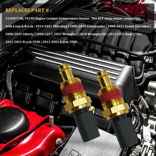 Miniatura 7 de Sensor de temperatura del refrigerante del motor, sensor de temperatura del agua, sensor de temperatura ECT de piezas de automóvil compatible