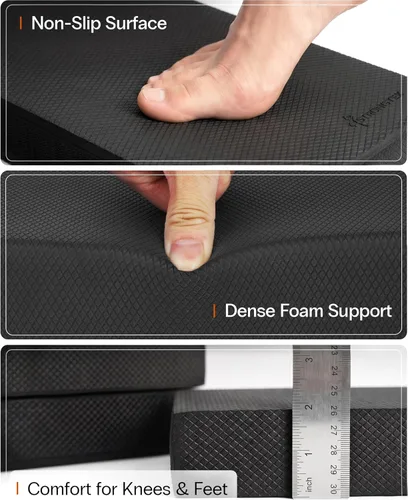 Miniatura 4 de StrongTek 2-in-1 Non-Slip Balance Pad - High-Density Foam Cushion, Supportive Exercise Mat & Knee Pad for Core Training, Yoga, Pilates, Physical
