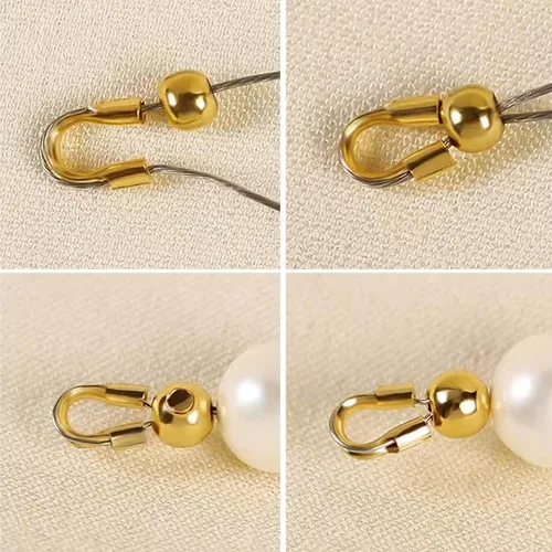 Miniatura 7 de 100 protectores de alambre de latón, protectores de alambre de metal de latón chapado en oro de 18 quilates para fabricación de joyas, bucles