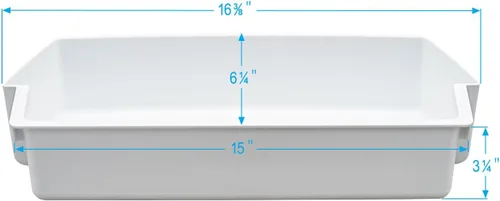 Miniatura 2 de 2187172 - Contenedor de estante de puerta compatible con refrigerador Whirlpool Kenmore Amana WP2187172, 2187194K, AP3853103, PS328468, blanco