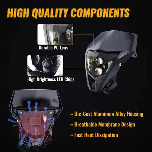 Miniatura 3 de Kit de faro delantero LED para motocicleta con DRL, compatible con 2013-2023 WR250F 400F 426F 450F, WR250 400 426 450 TTR XT MX, la mayoría