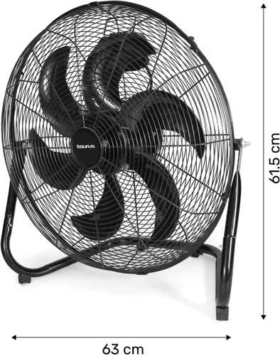 Miniatura 8 de Taurus FLASH - Ventilador industrial de piso de 20 pulgadas, ventilador de parrilla de metal de alta velocidad con cuchillas de plástico