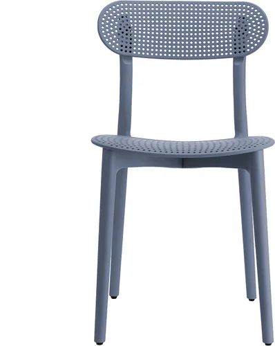Miniatura 4 de Silla moderna Zuho para interiores y exteriores (2, gris ancla)
