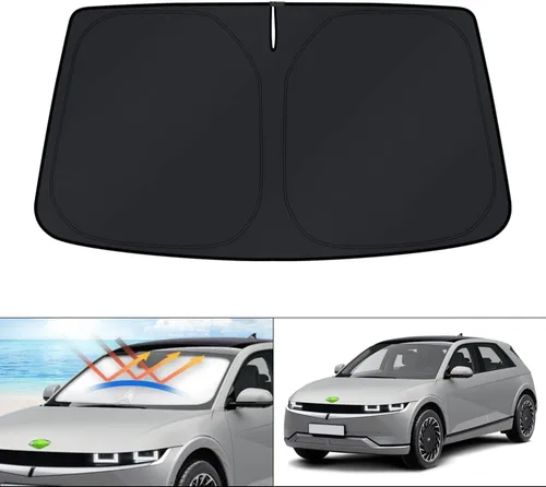 Miniatura 41 de KUST - Parasol plegable para parabrisas para Ford Ranger, accesorios 2019-2025 2026, parasol personalizado para ventana, protector solar plegable