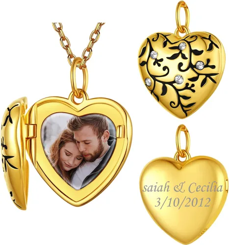 FindChic Collar con medallón de corazón de plata de ley 925, nudo celta, rama delicada, ala de ángel, ramas de plantas, abrazo, llama, collar con