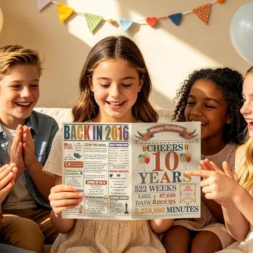 Miniatura 6 de Asmallgf Tarjeta de feliz 10º cumpleaños 328