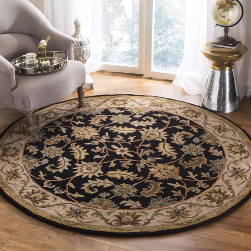 Miniatura 33 de Safavieh colección Heritage HG628A - tapete oriental tradicional hecho a mano de lana verde oscura y dorada, Lana, negro / beige (Black/ Beige)