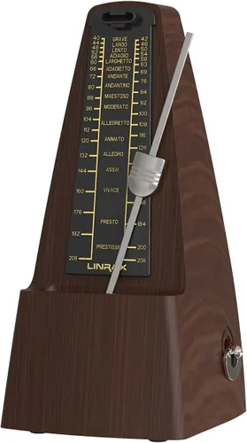 M2 Metrónomo Mecánico para Piano, Guitarra, Bajo, Ukelele, Tambor, Violín, Chelo, Saxofón, Trompeta y Otros Instrumentos Musicales, Rastrea el Tempo