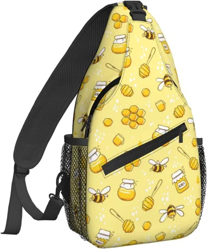 Famame Mochila bandolera para el pecho, bolsa de hombro, gimnasio, ciclismo, viajes, senderismo, mochila para hombres y mujeres, Multicolor 34,