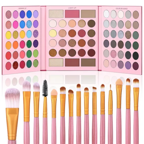 Miniatura 7 de UCANBE Paleta de sombra de ojos desnudos de 60 colores, paleta de maquillaje de desnudos neutros cálidos, brillo mate natural, sombras de ojos