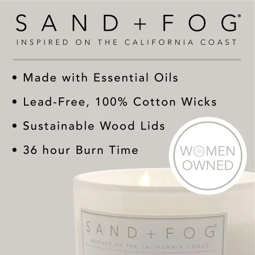 Miniatura 7 de Sand + Fog Vela aromática - Calabaza y Clavo – Fragancias y tamaños adicionales – Mecha 100% de algodón sin plomo - Velas de lujo en tarro