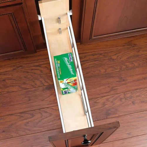 Miniatura 8 de Rev-A-Shelf Estante organizador de utensilios para hornear de madera extraíble de 5 pulgadas para gabinetes de cocina base con cierre suave