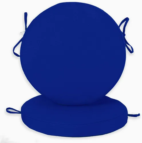 Miniatura 9 de Loveboat Cojín para silla de bistró al aire libre, resistente al agua, redondo, cojín para taburete de bar de 15 pulgadas, color azul marino