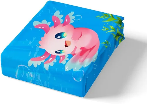 Miniatura 4 de Lindo juego de sábanas de ajolote, juego de sábanas de salamandra de dibujos animados para niños, juego de ropa de cama de mundo submarino