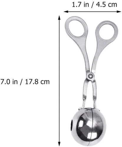 Miniatura 6 de YARDWE 3 piezas de acero inoxidable carne baller albóndigas fabricante cuchara DIY molde tijera pescado arroz bola clip pinzas hielo cocina cocina