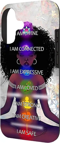 Miniatura 2 de Black Women Chakra Connected Expressive Strong Curly Hair Case for iPhone 17