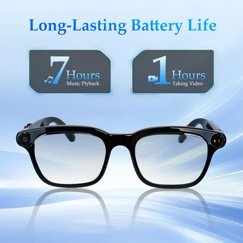 Miniatura 5 de Lentes inteligentes AI con cámara de 8 MP, grabación de video de 1080P y fotos HD para hombres y mujeres, gafas Bluetooth de audio de oído abierto