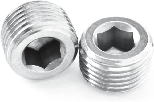 Miniatura 3 de SDTC Tech Paquete de 5 accesorios de enchufe de tubería 1/4 "NPT macho rosca 304 de acero inoxidable interno hexagonal adaptador avellanado