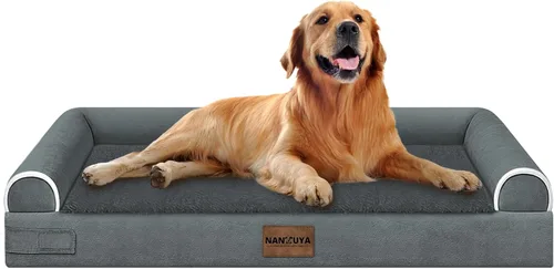 Miniatura 33 de Cama ortopédica lavable para perros medianos y grandes: cama con cojines de apoyo para perros medianos y grandes, cama impermeable de espuma tipo
