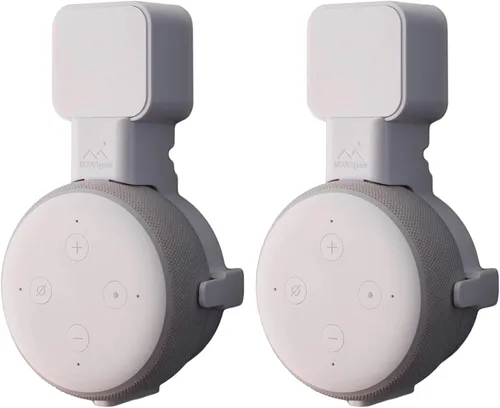 Miniatura 13 de Echo Dot Wall Mount El original Outlet Hanger Se adapta a Amazon Echo Dot 3ª generación Sin sonido amortiguado Parrilla de altavoces
