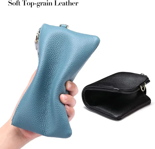 Miniatura 5 de Bolso de mano de piel delgada con bloqueo RFID para mujer
