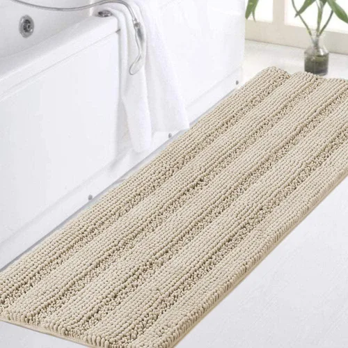 Miniatura 172 de Turquoize Alfombras de Baño de Chenilla Peludas Alfombra de Baño Antideslizante Gruesas Alfombras Peludas para Baño Chenilla Juego de Alfombra
