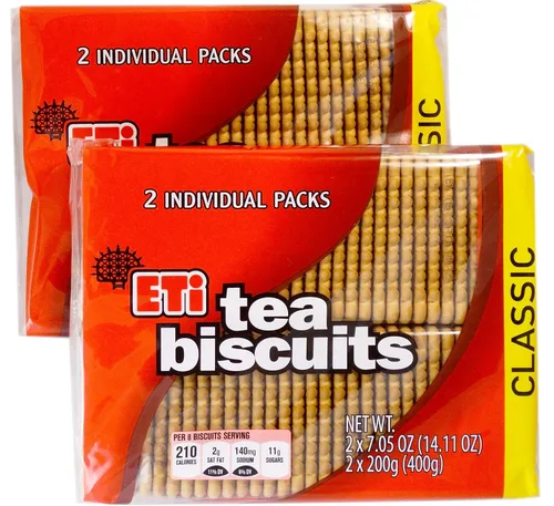 Eti Galletas de té 2 x 2 paquetes (4 mangas envueltas individualmente), 28.22 oz, (28.2 onzas en total)